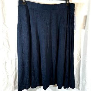 New ModCloth navy flowy A-line midi skirt women’s 1x